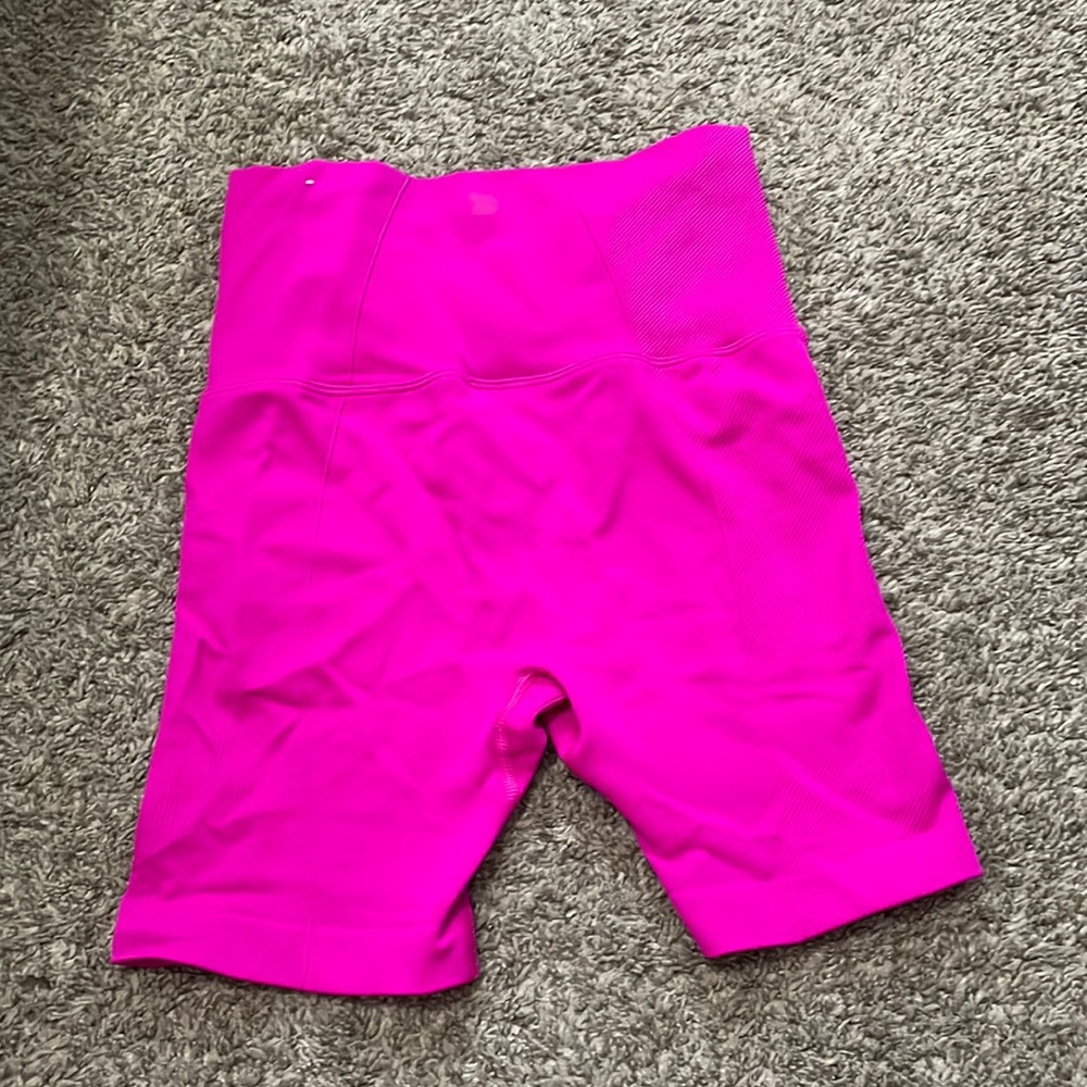 Hot pink biker shorts